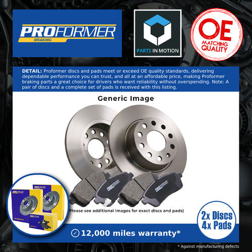 Solid brake discs and - 2x, pads