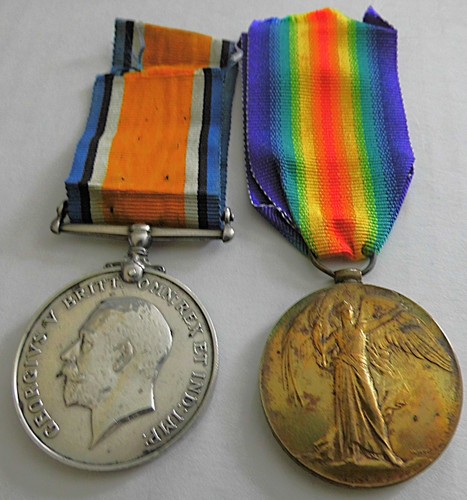 Ww1 pair medals pte mccoy - ww1,