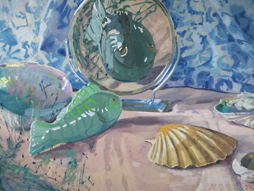 Original gouache painting - gouache,